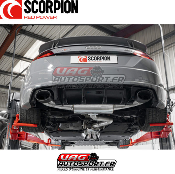 Demi-ligne d'échappement INOX avec silencieux et sorties Ascari EVO - Audi TTRS MK3 (8S) - 2.5 TFSI EVO - SAU082CF - Scorpion – Image 5