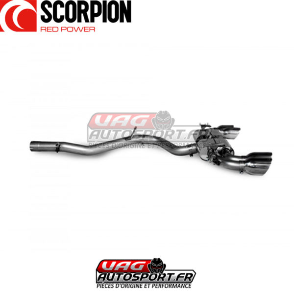 Demi-ligne / Cat-back apres FAP valvee sans intermediaire - Audi S3 8Y Sportback 2.0 TSI EA888.4 (2020 2022) - SAUS093 - Scorpion – Image 3