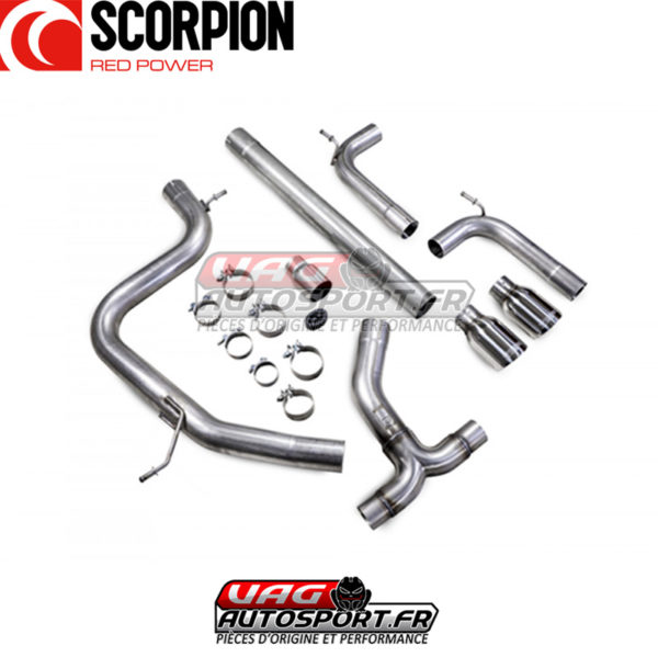 Demi-ligne / Cat-back avec sorties GTi - Volkswagen Golf MK7 GTD 2.0 TDI (2013 2017) - SVWS068 - Scorpion – Image 3