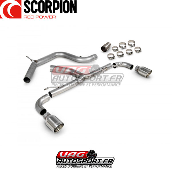 Cat-back inox sans intermédiaire Predator - VW Golf Mk6 Gti 2.0 Tsi et Edition 35 (2009 2013) - SVWS071 - Scorpion – Image 3