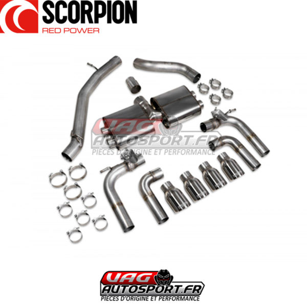 Demi-ligne d'échappement INOX avec valves électroniques actives - Audi S3 8V Facelift avec FAP (2019 2020) - SAUS096 - Scorpion – Image 3