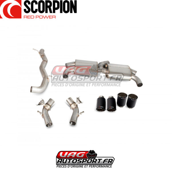 Cat-back sans intermediaire avec valves électroniques - Audi SQ2 (2019 2022) - SAUS090CF - Scorpion – Image 3