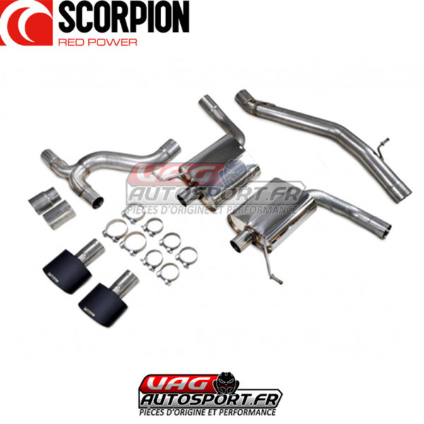 Cat-back sans intermédiaire ( demi ligne d'échappement ) - Seat Leon Cupra ST 300 4Drive - SSTS017C - Scorpion – Image 3