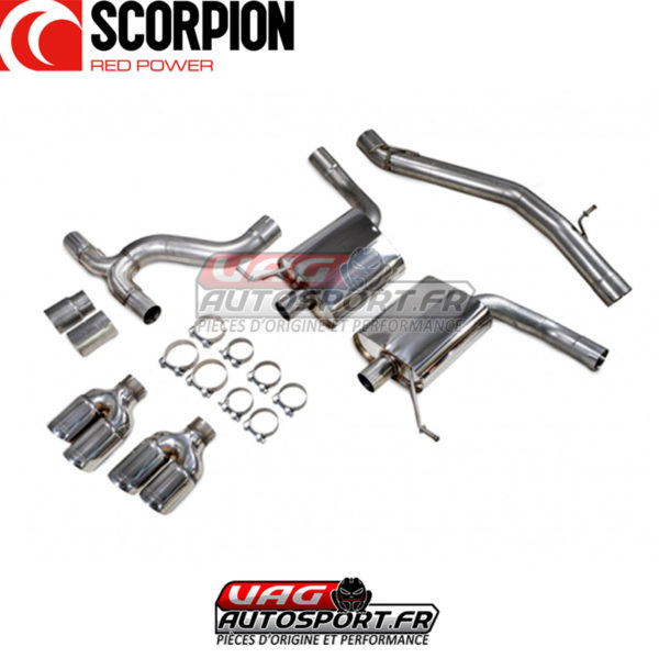 Demi-ligne / Cat-back sans intermédiaire - Seat Leon Cupra ST 2.0 TSI 300cv 4Drive - SSTS017D - Scorpion – Image 3