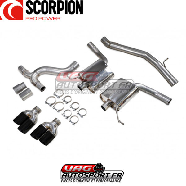 Demi-ligne INOX (Cat-back) sans intermédiaire - Seat Leon Cupra ST 300 4Drive - SSTS017DC - Scorpion – Image 3