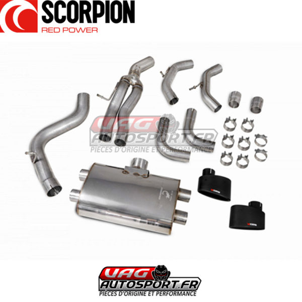 Demi-ligne / Cat-back sans intermediaire sans valve - Audi RS3 8V Facelift - 2.5 TFSI EVO (2017 2020) - SAUS080CF - Scorpion – Image 3