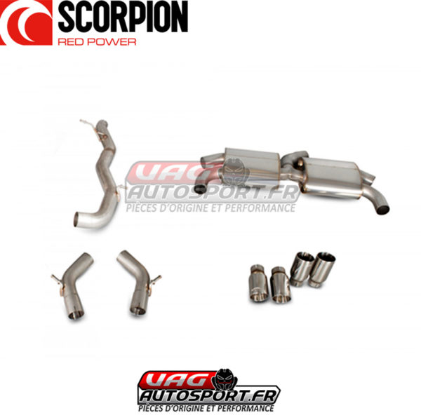 Demi-ligne / Cat-back sans intermédiaire sans valve - Audi SQ2 2.0 TSI 300cv (2019 2022) - SAUS091 - Scorpion – Image 3