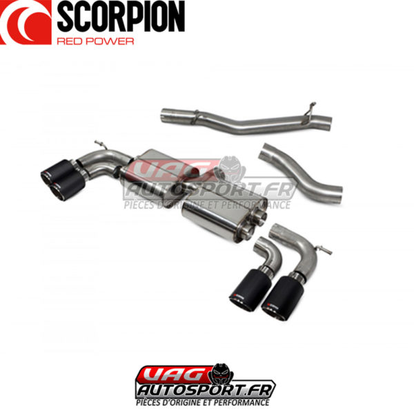 Cat-back inox sans intermédiaire sans valve - VW  Golf 8R 2.0 TSI EA888.4 (2021 2022) - SVWS066CF - Scorpion – Image 3