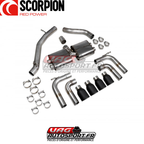 Demi-ligne INOX sans intermédiaire - Audi S3 8V Facelift 2.0 TSI EA888.3 FAP (2019 2020) - SAUS097C - Scorpion – Image 3
