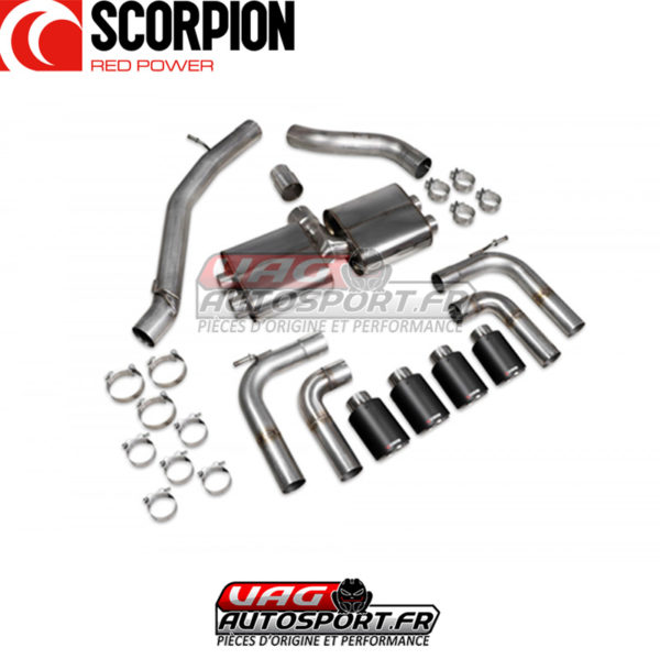 Demi-ligne d'échappement INOX 80mm - Audi S3 8V Facelift 20 TFSI EA888 GEN3 avec FAP (2019 2020) - SAUS097CF - Scorpion – Image 3