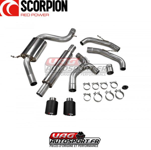 Cat-back INOX 3" avec silencieux et sorties Ascari - VW Golf 8 GTI Clubsport - SVW069CF - Scorpion – Image 3