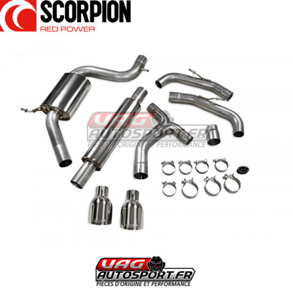 Demi-ligne d'échappement INOX avec silencieux - VW Golf 8 GTI Clubsport  - SVW069D - Scorpion – Image 3