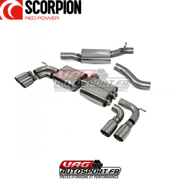 Demi-ligne apres FAP avec silencieux - VW Golf 8R 2.0 TSI EA888 GEN4  - SVW066 - Scorpion – Image 3