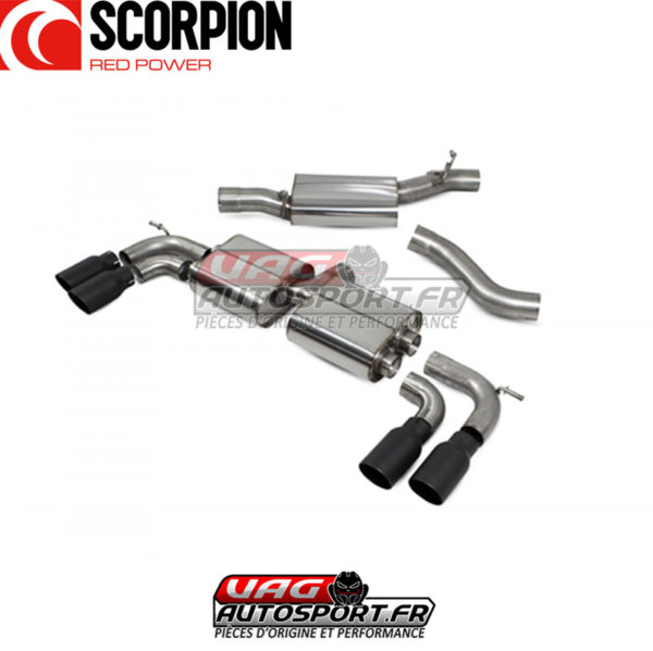 Demi-ligne / cat-back apres FAP avec silencieux - Volkswagen Golf R MK8 avec FAP (2021 2022) - SVW066C - Scorpion – Image 3