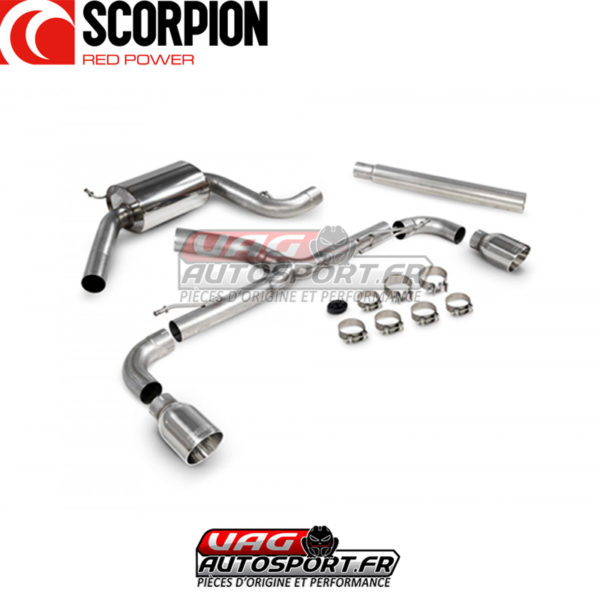 Demi-ligne INOX avec silencieux "Predator" - VW Scirocco R 2.0 TFSI - SVW072 - Scorpion – Image 3
