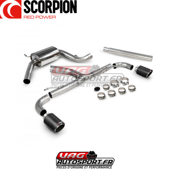 Demi-ligne d'échappement INOX avec sorties ASCARI 100mm - VW Scirocco R - 2.0 TFSI EA113 - SVW072CF - Scorpion – Image 3