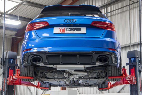 Demi-ligne / Cat-back sans intermediaire sans valve - Audi RS3 8V Facelift - 2.5 TFSI EVO (2017 2020) - SAUS080CF - Scorpion – Image 4
