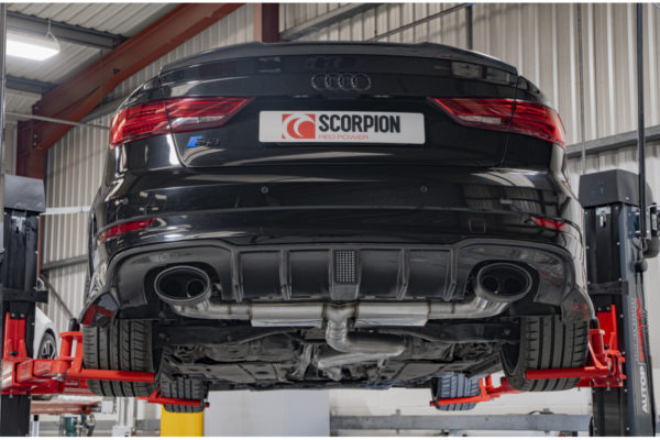 Demi-ligne / cat-back apres FAP avec silencieux et valves - Audi S3 8V Facelift 2.0 TSI FAP (2019 2020) - SAU096 - Scorpion – Image 4