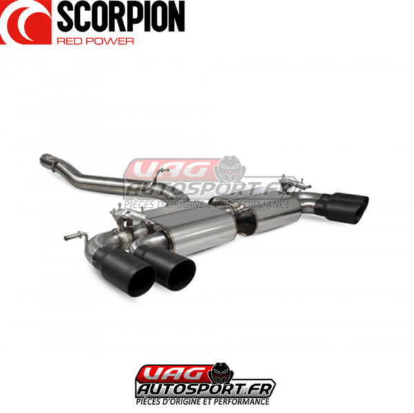 Demi-ligne / Cat-back après FAP avec valves électroniques - VW Golf 8R avec FAP (2021 2022) - SVWS065C - Scorpion