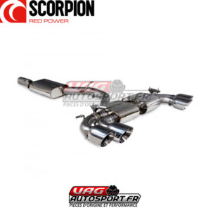 Demi-ligne d'échappement INOX avec silencieux et valves - Audi S3 8Y Sportback 2.0 TFSI EA888.4 - SAU093 - Scorpion