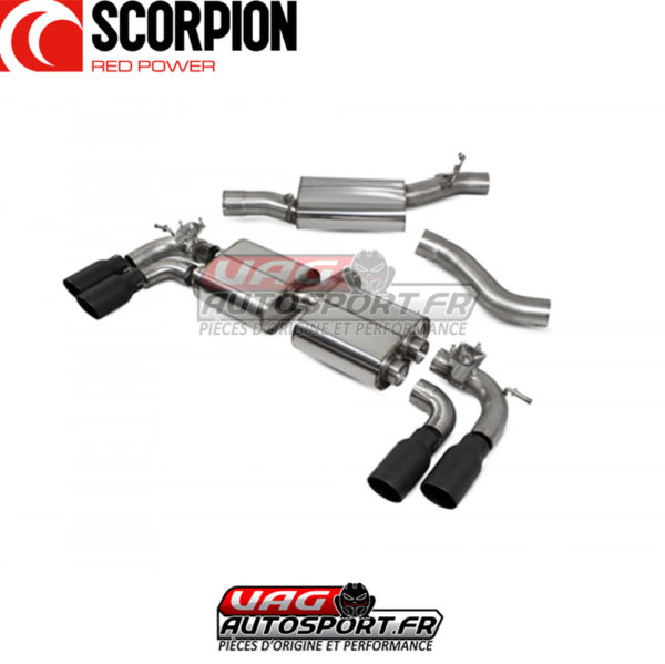 Demi-ligne d'échappement avec silencieux et valves - VW Golf 8R MK8 2.0 TSI EA888 GEN4 - SVW065C - Scorpion – Image 3