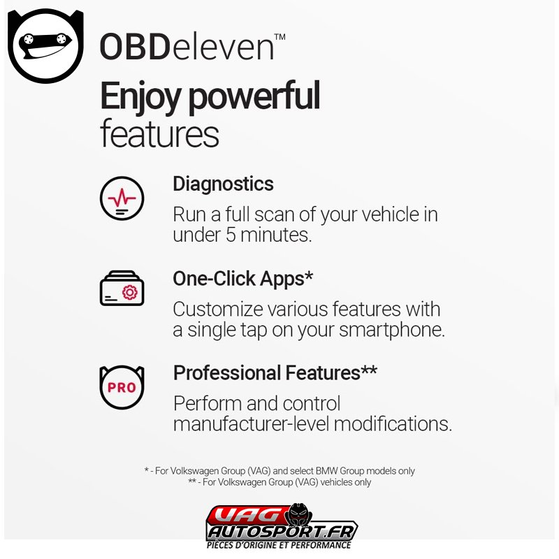 Module OBDEleven PRO PACK – Bluetooth – Diagnostique / Codes Défaut /  Activation d'options — Vag Autosport