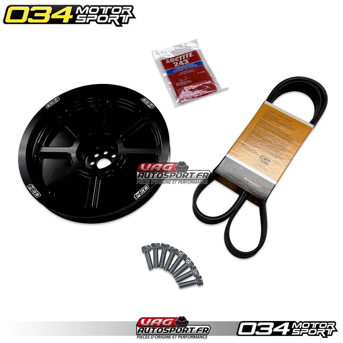 Kit Upgrade Poulie de Vilebrequin 207mm – 3.0 TFSI – AUDI S4/S5/Q5/SQ5 B8/B8.5 A6/A7 C7- 034-145-Z053 – 034Motorsport