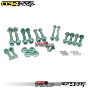 Kit de fixation pour bras de suspension avant 034Motorsport, B5 et C5, avec uprights en acier (Réf. : 034-401-H000-STL)