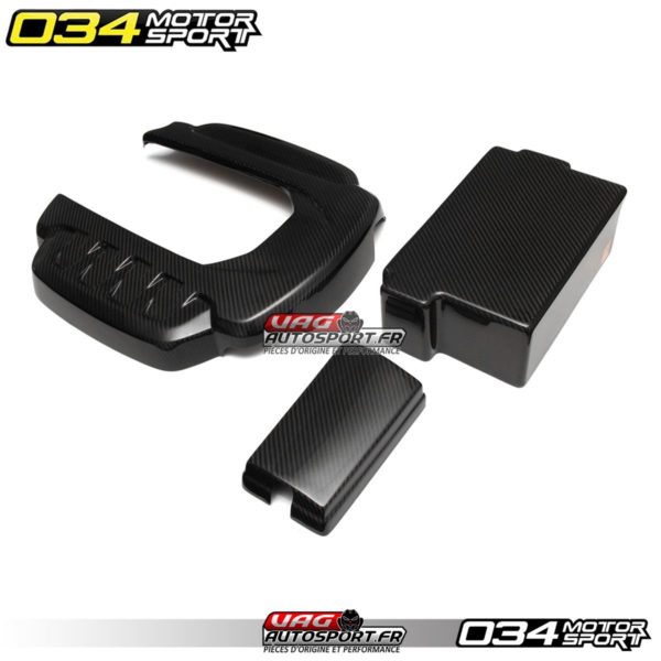 Kit de caches carbone 034Motorsport pour moteur, batterie et boîte à fusibles, Audi S3 8V (Réf. : 034-1ZZ-1000) – Image 3