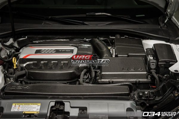 Kit de caches carbone 034Motorsport pour moteur, batterie et boîte à fusibles, Audi S3 8V (Réf. : 034-1ZZ-1000) – Image 6