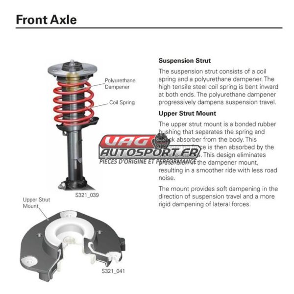 Support de jambe de force (Track) VW GOLF MK5/6 & A3 8P - 034-601-1004-TD - 034Motorsport – Image 2