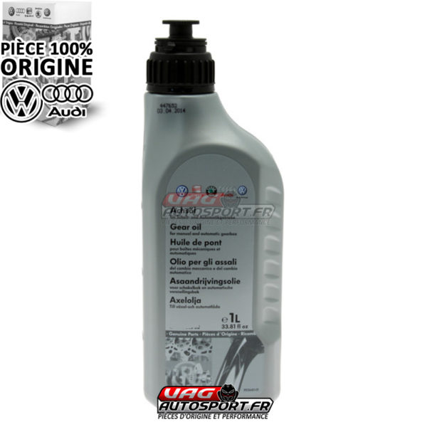 Huile de pont - Véhicules MQB 4RM (MK7R / S3 8V) - Pièce 100% origine Volkswagen / Audi