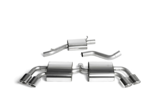 Demi-ligne d'échappement inox avec intermédiaire - Sorties Quad - Audi TTS MK2 - SSXAU293 - Milltek – Image 2
