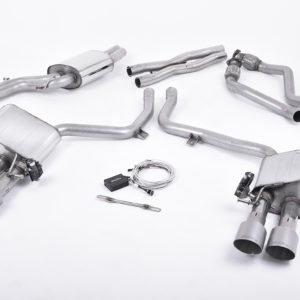 Demi-ligne (CatBack) - Système ValveSonic - Sorties Quad GT100 Titane - Audi S4 3.0 Supercharged V6 B8.5 - SSXAU408 - Milltek