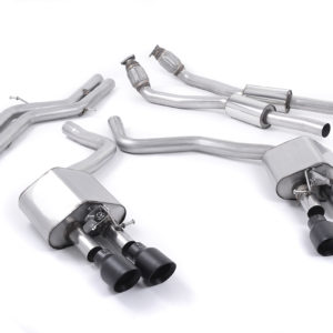 Demi-ligne (CatBack) - Sans silencieux intermédiaire - ValveSonic - Sorties Cerakote Black - Audi S7 Sportback 4.0 TFSI - SSXAU448 - Milltek