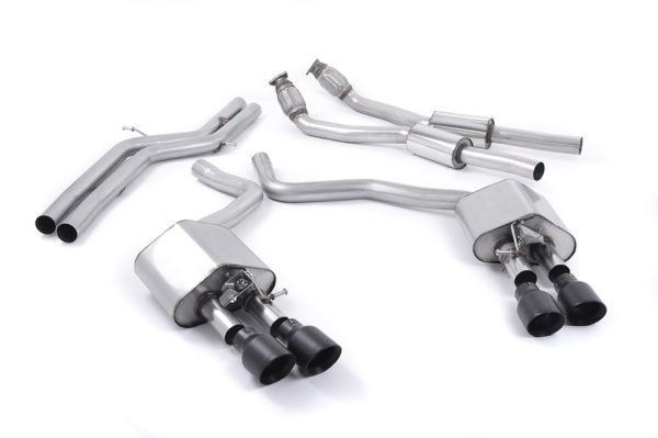 Demi-ligne (CatBack) - Sans silencieux intermédiaire - ValveSonic - Sorties Cerakote Black - Audi S7 Sportback 4.0 TFSI - SSXAU448 - Milltek