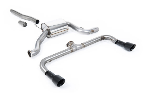 Demi ligne d'échappement Milltek - Look Scirocco R - Sorties Dual GT100 Black - VW Scirocco GT 2.0 TSi 200cv- SSXVW251