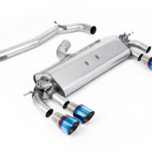 Catback Milltek sans silencieux intermédiaire - Sorties Quad GT100 Titane Burnt - VW Golf MK7 R 2.0 TSI EA888.3 300cv - 76.2mm - SSXVW406
