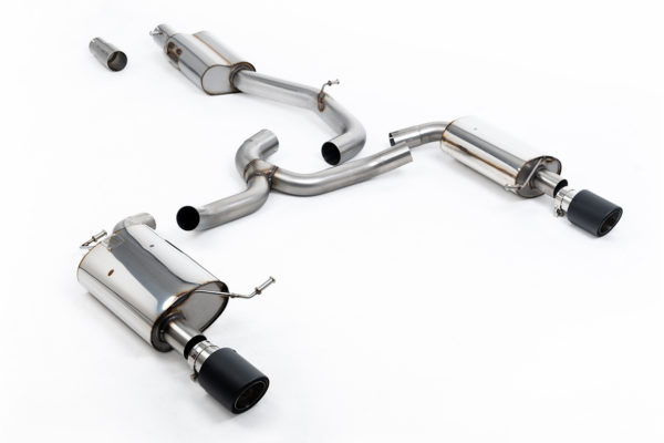 Ligne d'échappement avec sorties carbone pour Golf Mk7 2013 - 2017 MK7 1.8TSI Alltrack 4Motion - SSXVW756 - Milltek
