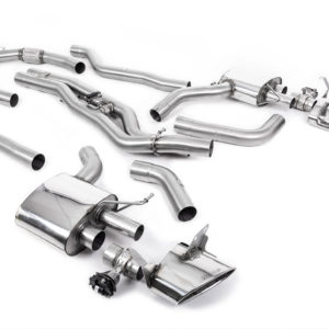 Ligne inox après FAP avec suppression silencieux primaires - Sorties Ovales - Audi RS7 Sportback 4.0 V8 TFSI Bi-Turbo - FAP - 2019+ - SSXAU903 - Milltek