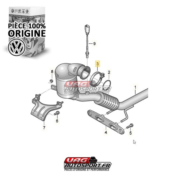 Collier VBAND pour Descente de turbo - 5Q0253725G - 1.8 & 2.0 TSI EA888.3 - Pièce 100% origine Volkswagen / Audi – Image 3