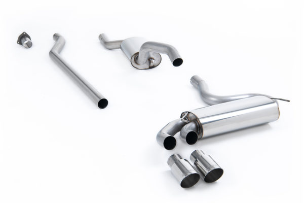 Ligne après downpipe - Avec silencieux intermédiaire - Look Origine - Sorties Twin GT90 - Audi Coupe UR quattro 20v Turbo - (1989 - 1991) - MCXAU107 - Milltek