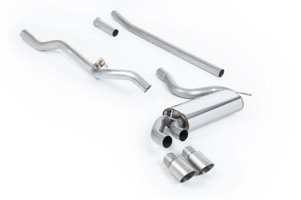 Ligne après downpipe - Sans silencieux intermédiaire - Look Origine - Sorties Twin GT90 Titane - Audi Coupe UR quattro 10v Turbo (1981 - 1989) - MCXAU110 - Milltek
