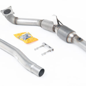 Cast Downpipe with HJS High Flow Sports Cat - Audi TT Mk2 2006 - 2014 TTS Quattro - SSXAU1046 - Milltek
