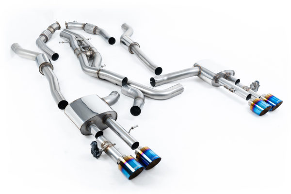 Ligne après FAP Sorties Quad GT115 Titane Burnt - - Audi S8 D5 4.0 TFSI V8 Sedan (FAP) (2020+) - SSXAU946 - Milltek