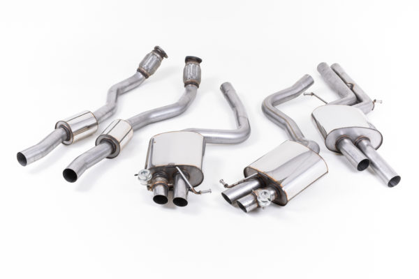 Demi-ligne (Catback) Resonated - Downpipes avec silencieux - Audi RS4 B8 4.2 FSI Quattro Avant (2012+) - SSXAU336 - Milltek – Image 2