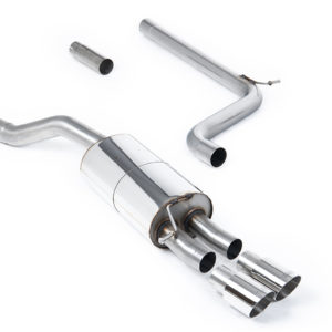 GPF/OPF Back System with Polished GT-90 Trims - VW Polo Mk6 1.5 TSI AW - 5 Door With GPF OPF - SSXVW733 - Milltek