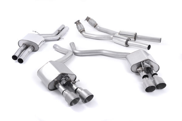 Demi-ligne d'échappement inox (CatBack) - Sorties Titane - Audi S7 Sportback 4.0 TFSI - SSXAU446 - Milltek
