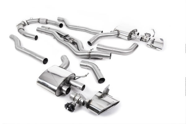 Ligne inox après FAP avec suppression silencieux primaires - Sorties Ovales - Audi RS7 Sportback 4.0 V8 TFSI Bi-Turbo - FAP - 2019+ - SSXAU903 - Milltek