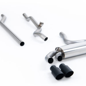 Ligne après downpipe - Sans silencieux intermédiaire - Look Origine - Sorties Twin GT90 Black - Audi Coupe UR quattro 20v Turbo - (1989 - 1991) - MCXAU105 - Milltek